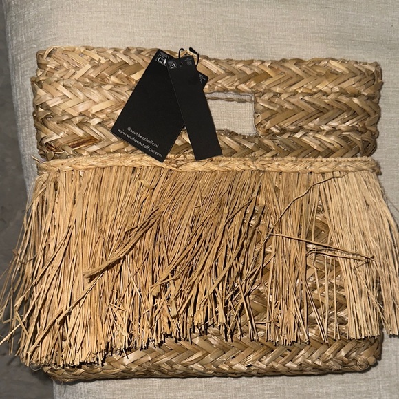 ASOS Handbags - ASOS Straw Fringe Clutch
